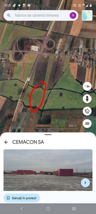 „Teren 5 ha lângă nod autostradă A3 Biharia – ideal logistică / hale