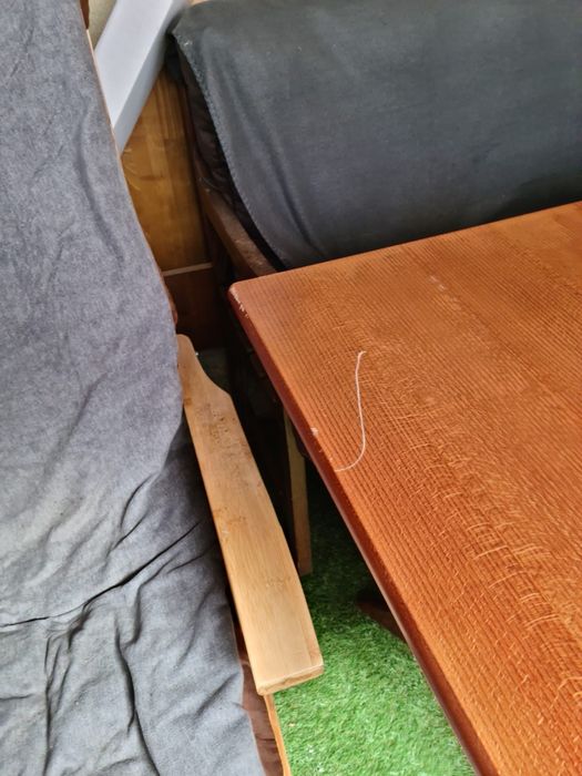 Masa lemn masiv extensibila si scaune