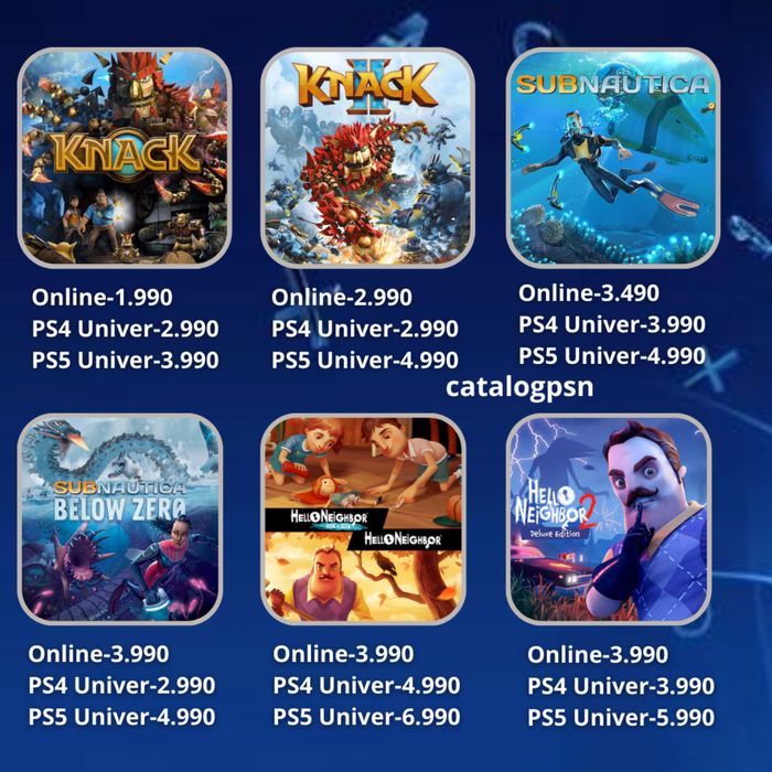 PS4 / PS5 үшін цифрлық ойындар