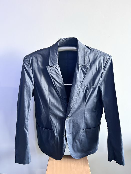 ТОП СЕКРЕТ MAN – Тъмносин сатенен блейзър / сако, размер 52