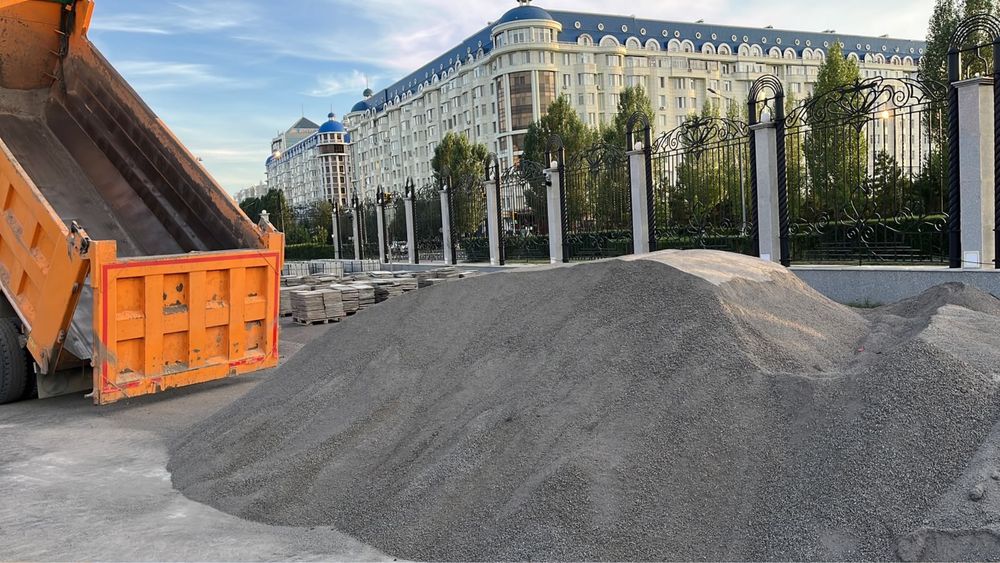 Дресва отсев щебень красный флаг галька грунт