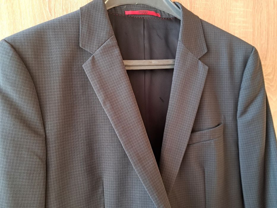 Мъжко сако HUGO BOSS - тъмно сиво
