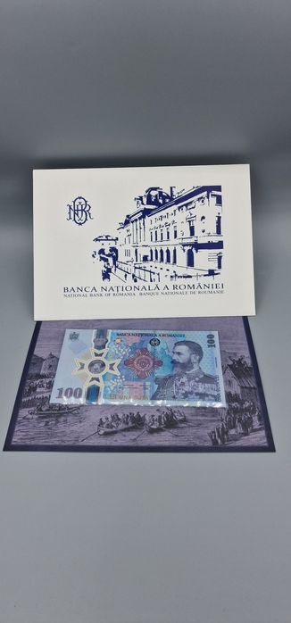 Bancnota 100 lei- editie aniversara 185 ani de la nasterea luiCarol I