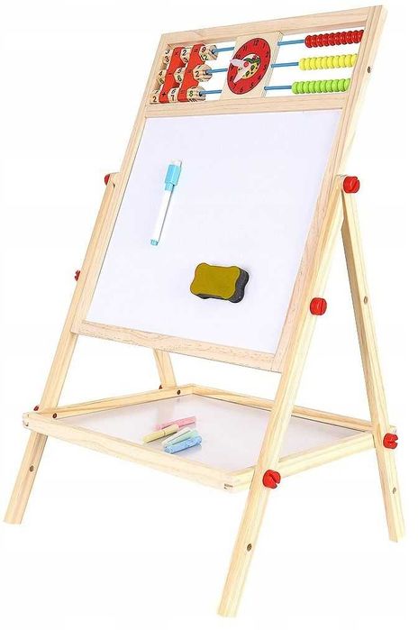 Двустранна дъска за рисуване Kruzzel - Магнитна, със сметало