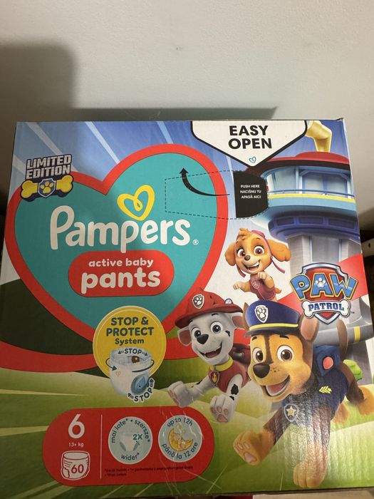 Pampers Pants Patrula Catelusilor marimea 6 (13+ kg) 60 bucati