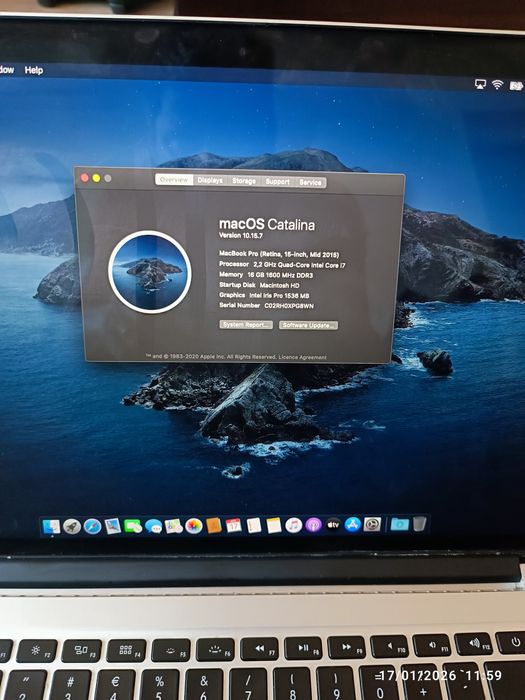 MacBook Pro mid2015 i7 2.2Ghz 16Gb SSD 256Gb