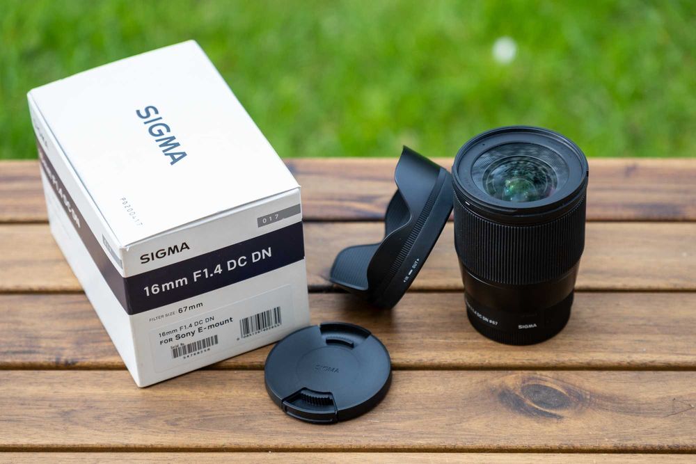 Sigma 16mm f/1.4 DC DN Montura Sony E – IMPECABIL, claritate excelentă, ideal video & low light