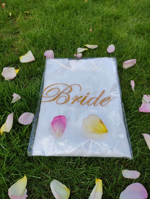 Халат за булка с бродерия