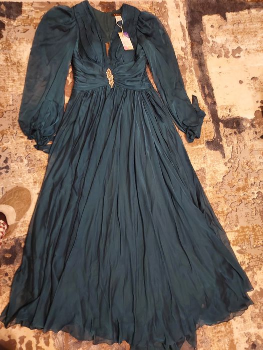 Vand rochie lunga albastru- verzui,luata de la You&Me,noua cu eticheta