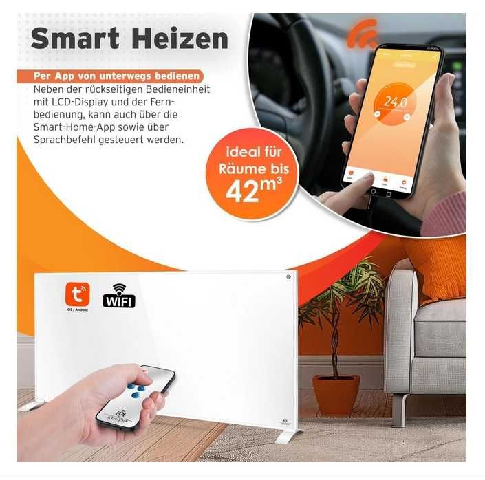 Инфрачервен отоплител Wonderwall Air Art Smart Klarstein