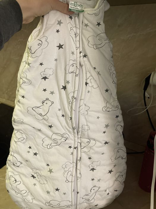 дрехи за момче 0-3-6м риза, панталони, спален чувал