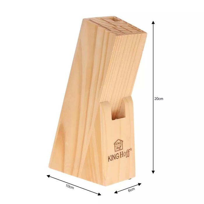 Set cutite de bucatarie 8 elemente, cu suport din lemn, Kinghoff