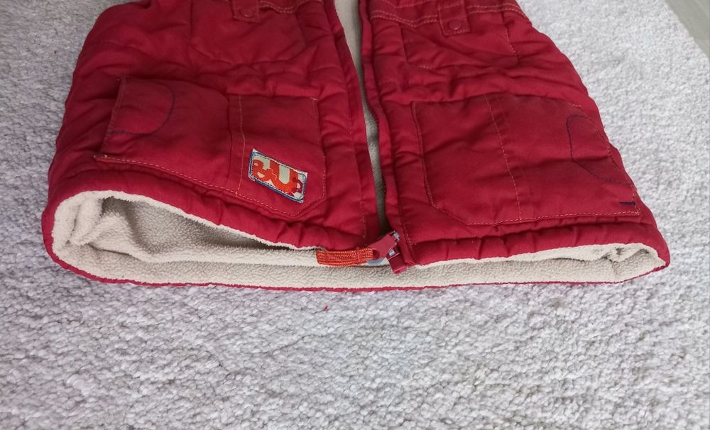 OVS Детски ватиран елек / грейка за Момче, тъмночервен, за 3-4 г