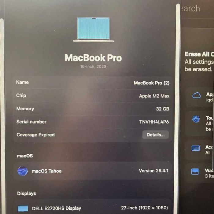 MacBook Pro 16” 2023 M2 Max 32GB RAM 1TB SSD