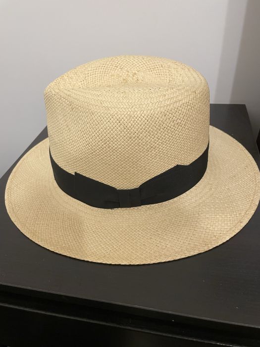 Palarie Panama, Colins, culoare alba, nepurtata, pentru Bucuresti