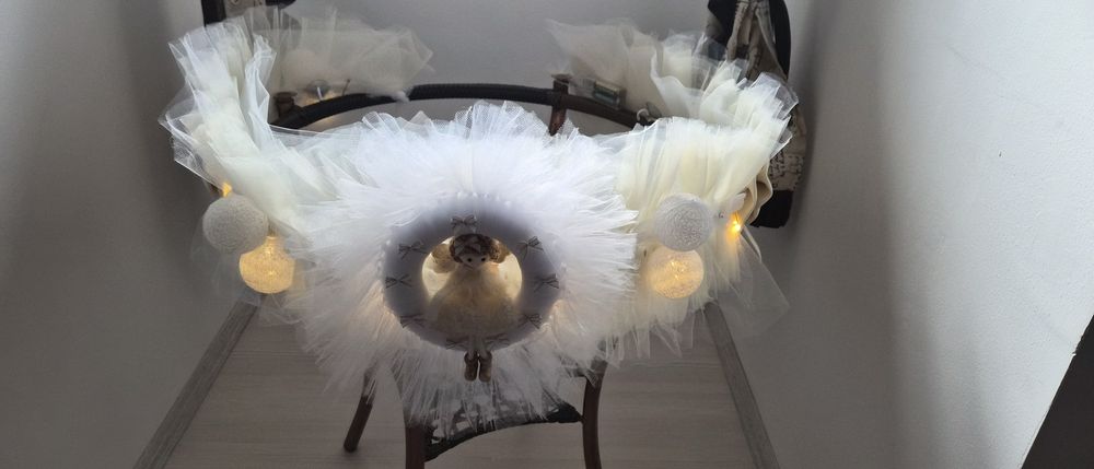 Decor cristelniță botez (160 cm) + 24 cruciulite biserica