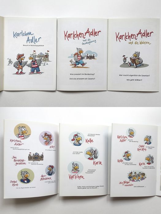 Комиксы для детей Karlchen Adler на Немецком языке