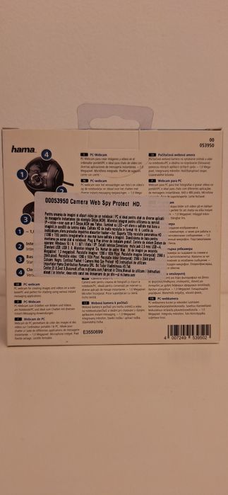 Camera web Hama Spy Protect 53950, USB, negru, produs sigilat