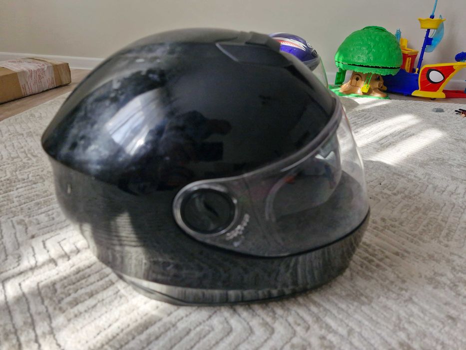Casca moto/scuter Full face cu viziera, vizieră dublă, protecție UV, L