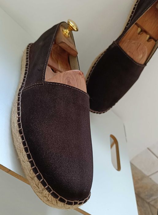 Pantofi casual espadrile 43 mocasini lucrati manual Senator NOI piele