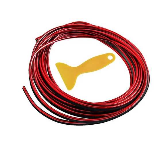 Декоратина лайсна за интериор на автомобил - 5 метра/5 цвята.