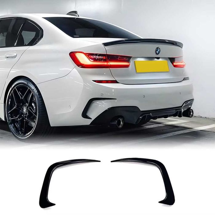 Set Extensii Ornamente Prelungiri Simple Bara Spate BMW G20 G21, Negru