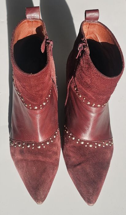 Боти естествен велур