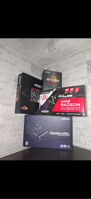 Гейминг компютър AMD Ryzen 5 5500 / Sapphire RX 6600 XT / 16GB RAM