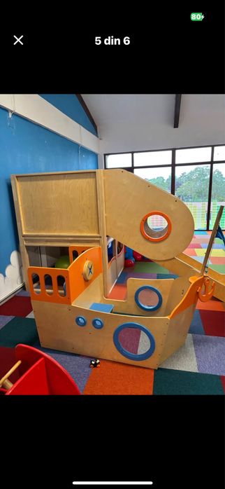 Loc de joaca interior din lemn  mesteacan ideal pentru cresa/gradinita,Montesori