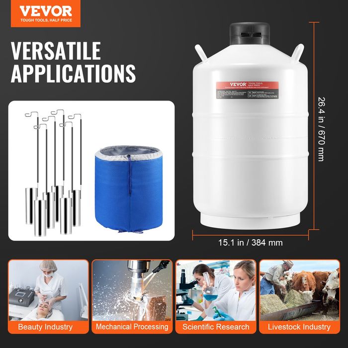 Rezervor Azot Lichid 20L Cu 6 Canistre Dewar
