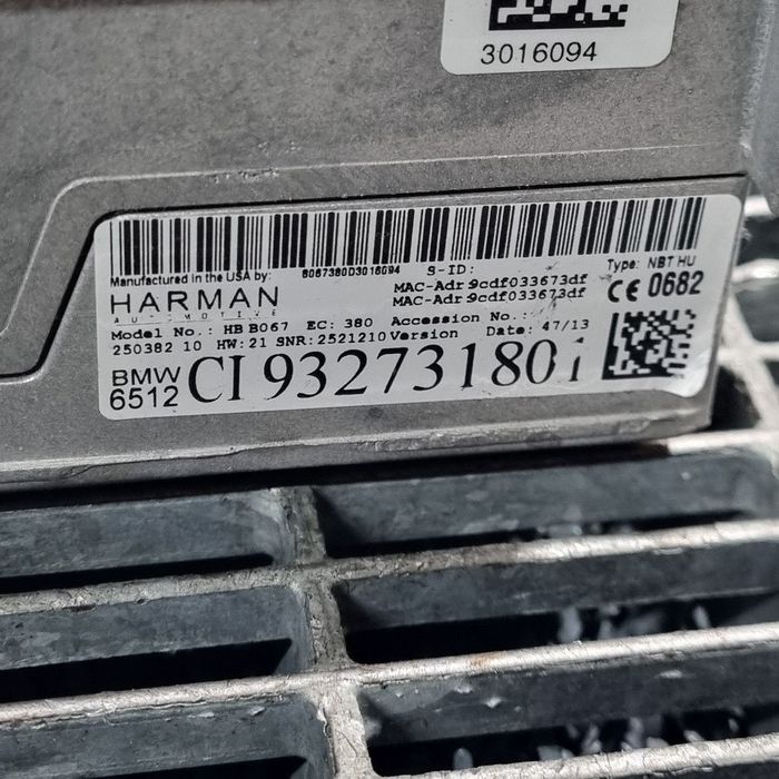 Cd player BMW X3 F25 2010 - 2014 (1478) 93273180I