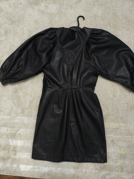 Платье женское кожаное