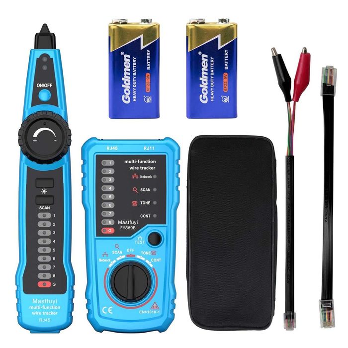 Tester cabluri rețea Mastfuyi FY869B,detector digital linii semnal ton