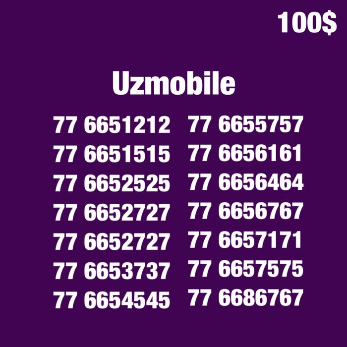 Uzmobile gold chiroyli raqamlari/Красивые золотые номера Узмобайл