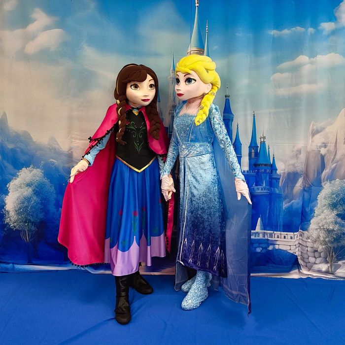 Costum mascotă Frozen Anna Princess 3D premium, realizat la comandă