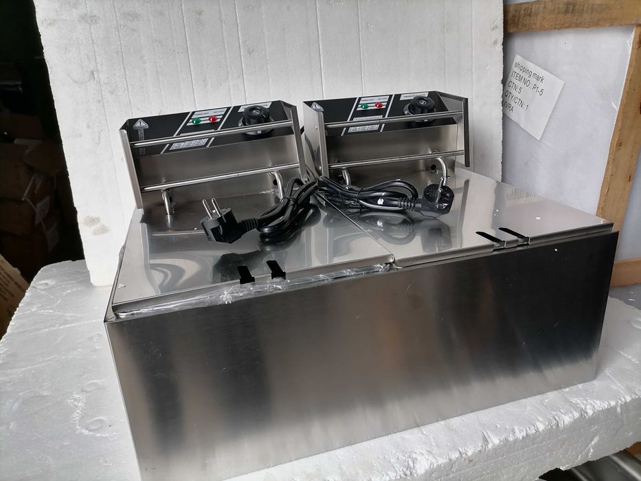 Фритюрник електрически  8л.-8+8л. Фритюрник дюнер скара котлон