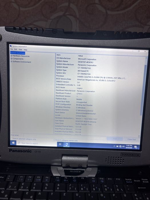 Laptop Militar Panasonic CF19