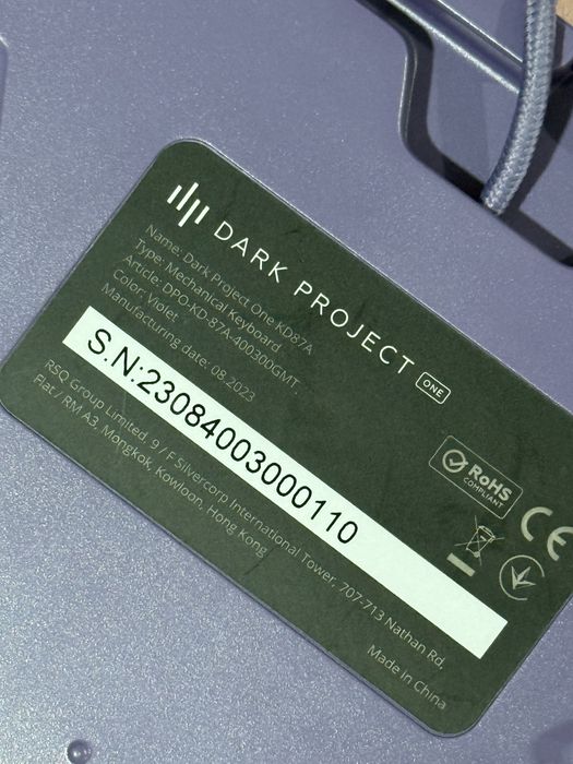 Dark Project one kd87a клавиатура
