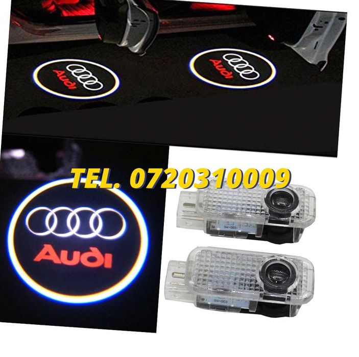 proiectoare fara lampi logo portiere audi laser emblema led sigla usi