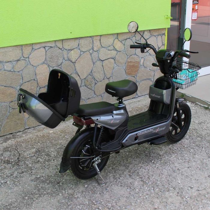 Ел.скутер – велосипед MaxMotors със 16″ гуми, 750W, 48V/20Ah GRAY