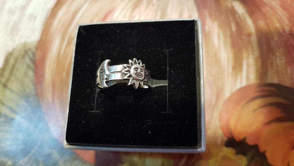 Inel argint "Soarele și Luna"