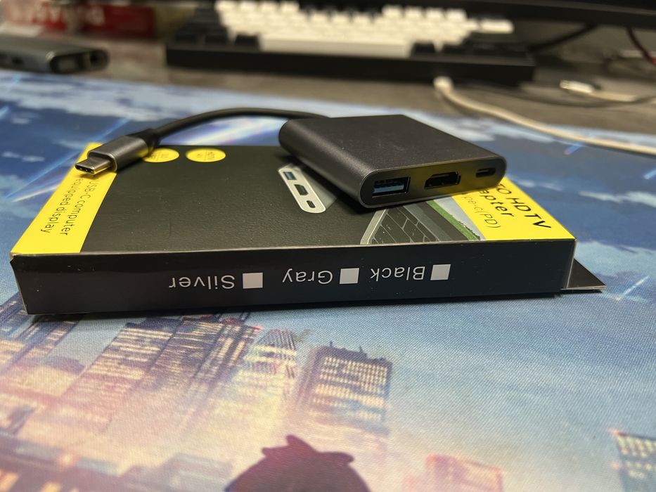 Type-C хаб (HDMI + USB 3.0 + Type-C)