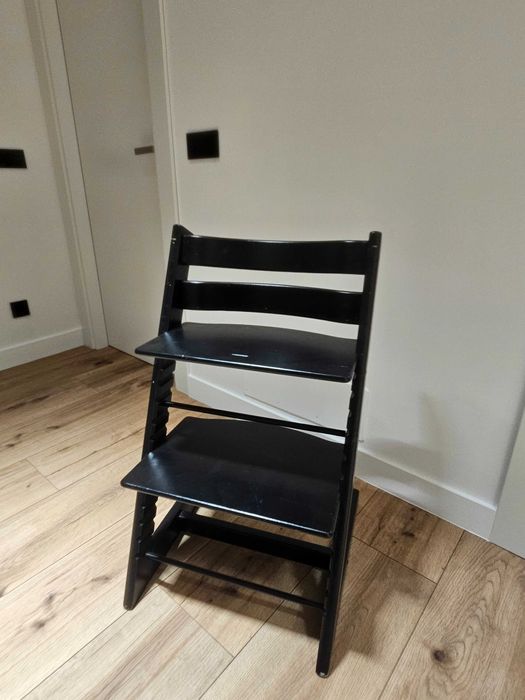 Scaun de masa lemn de fag Stokke Tripp Trapp negru