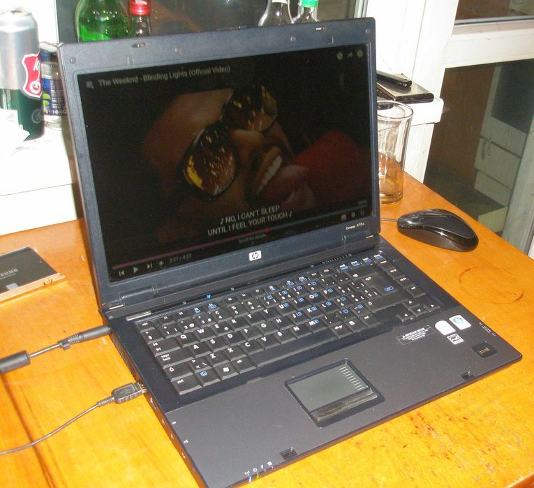 HP 6710b Dual Core T4200,4GB DDR2,SSD 120gb,GPU Intel,батерия,зарядно.