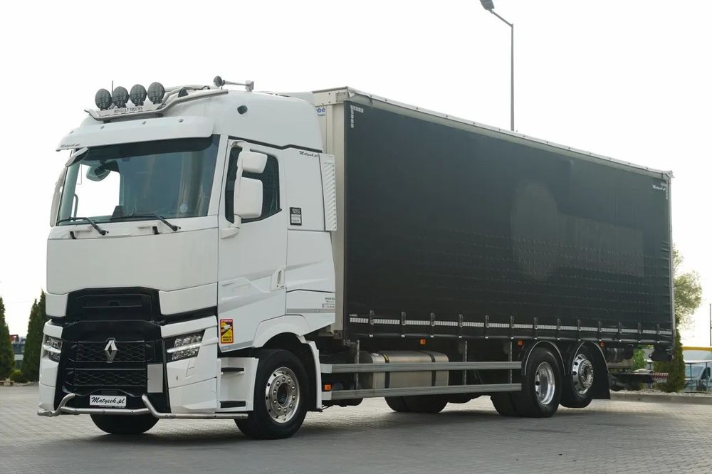 Renault T HIGH 440 DTI 13 / 6X2 / 9.5 M CORTINĂ / I-PARK COOL / PUNTE RELAXABILĂ / PODEA REZISTENTĂ / JANTE DIN ALIAJ / DHOLLANDIA LIFT /