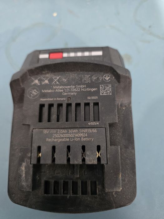 Baterie/acumulator Metabo 20V, 2 Ah