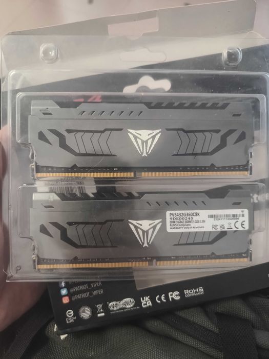 Memorii Patriot Viper Steel, 32GB(2x16GB), DDR4-3600Mhz, CL18, Dual Channel