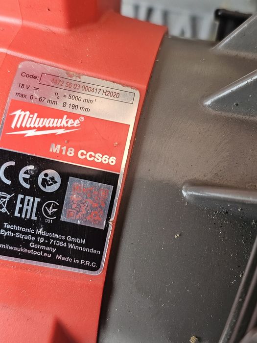 circular milwaukee m18 ccs66