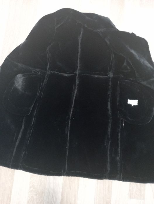Cojoc VILA  negru îmblănit din piele ecologică mărimea S
