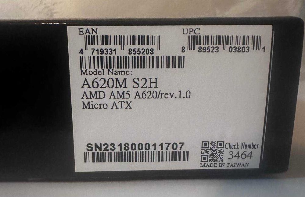 Дънна платка Gigabyte A620M S2H (AM5)